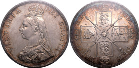 United Kingdom Victoria 1888 Silver Double Florin Equal-finest PCGS MS64