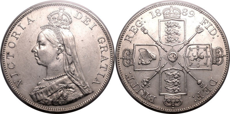 UNITED KINGDOM. Victoria, 1837-1901. 
Silver double florin, 1889. Royal Mint. I...