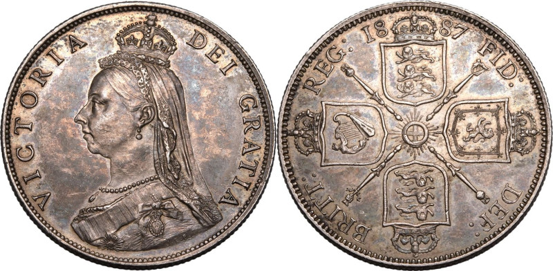 UNITED KINGDOM. Victoria, 1837-1901. 
Silver florin, 1887. Royal Mint. 
Jubile...