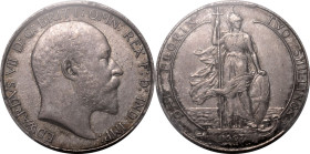 United Kingdom Edward VII 1907 Silver Florin PCGS AU58