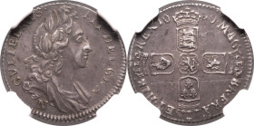 England William III 1696 Silver Sixpence NGC XF 45