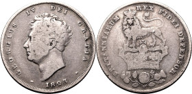 United Kingdom George IV 1825 Silver Shilling Third Reverse