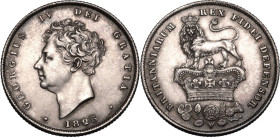 United Kingdom George IV 1826 Silver Shilling Extremely fine