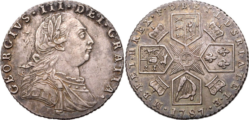 GREAT BRITAIN. George III, 1760-1820. 
Silver sixpence, 1787. London. With Hear...