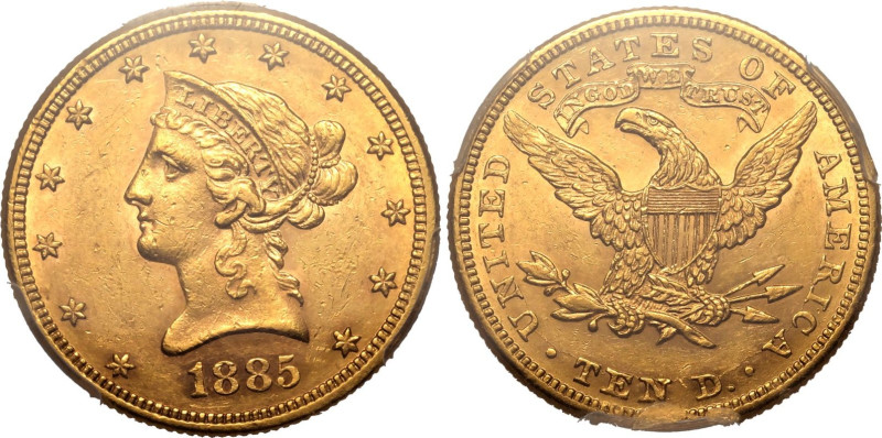 UNITED STATES. EAGLE. Liberty Head, 1838-1907. 
Gold 10 dollars, 1885. Philadel...