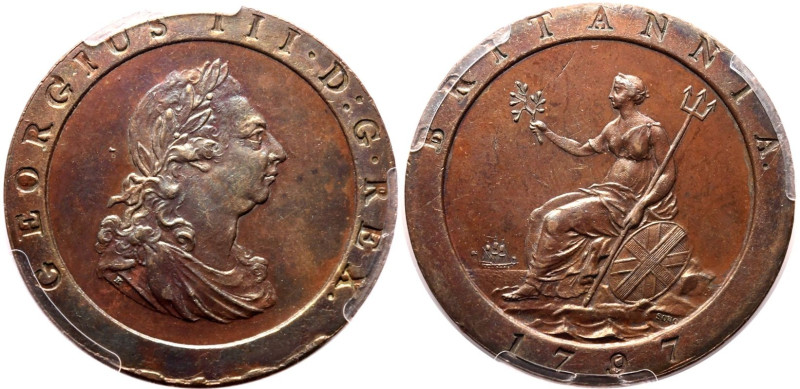 GREAT BRITAIN. George III, 1760-1820. 
Copper penny, 1797. Soho Mint, Birmingha...