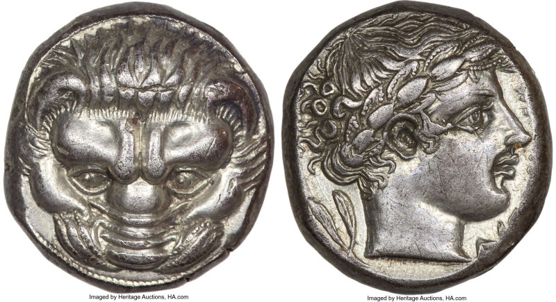 BRUTTIUM. Rhegium. Ca. late 5th-early 4th centuries BC. AR tetradrachm (22mm, 17...