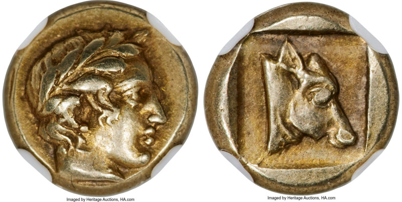 LESBOS. Mytilene. Ca. 454-427 BC. EL sixth-stater or hecte (10mm, 2.58 gm, 9h). ...