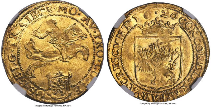 Utrecht. Provincial gold Cavalier d'Or 1620 MS62+ NGC, Utrecht mint, KM15, Fr-28...