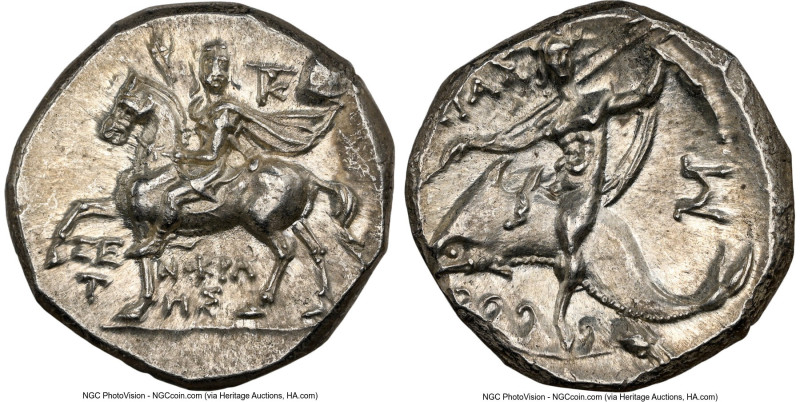 CALABRIA. Tarentum. Ca. 240-228 BC. AR stater or didrachm (20mm, 6.52 gm, 6h). N...