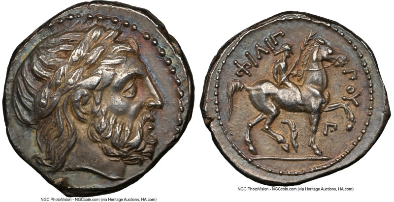 MACEDONIAN KINGDOM. Philip II (359-336 BC). AR tetradrachm (25mm, 14.29 gm, 2h)....