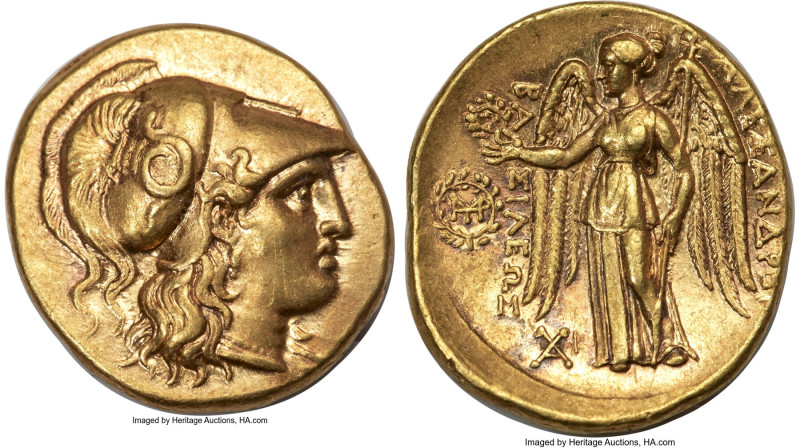 MACEDONIAN KINGDOM. Alexander III the Great (336-323 BC). AV stater (19mm, 8.53 ...