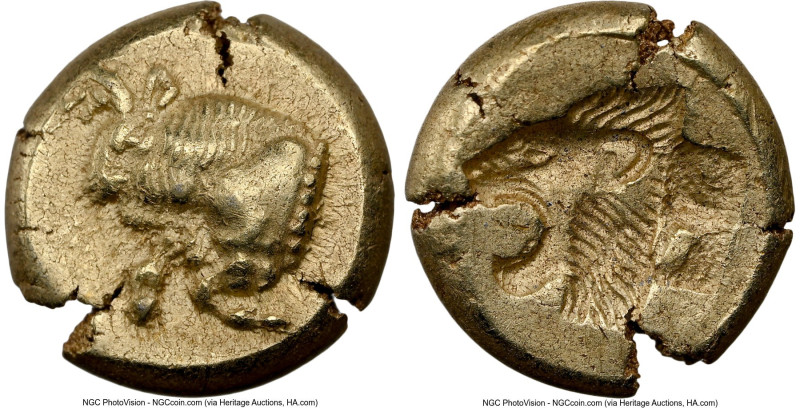 LESBOS. Mytilene. Ca. 521-478 BC. EL sixth-stater or hecte (11mm, 2.55 gm, 11h)....