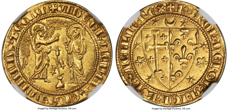 Naples & Sicily. Charles I d'Anjou (1266-1285) gold Saluto d'Oro ND (1278-1285) ...