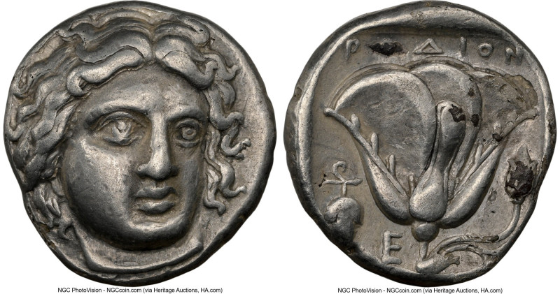 CARIAN ISLANDS. Rhodes. Ca. 340-316 BC. AR tetradrachm (23mm, 15.10 gm, 12h). NG...