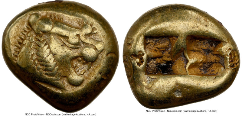 LYDIAN KINGDOM. Alyattes or Walwet (ca. 610-546 BC). EL third-stater or trite (1...