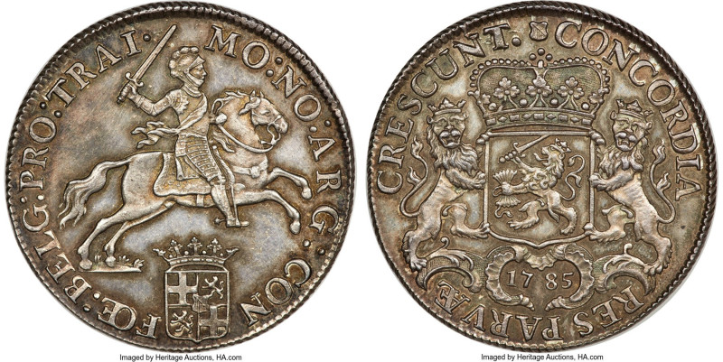 Utrecht. Provincial Ducaton (Silver Rider) 1785 MS63 NGC, KM92.1, Dav-1832, Delm...