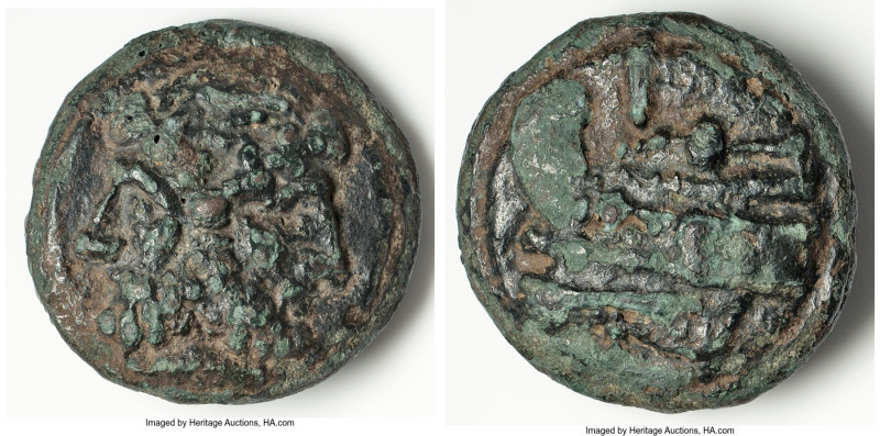 Anonymous. Ca. 217-215 BC. AE aes grave as (45mm, 107.32 gm, 12h). Choice XF. Se...