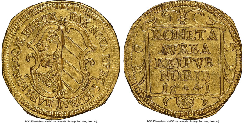 Nürnberg. Free City gold Ducat 1641 MS63 NGC, Nurnberg mint, KM136, Fr-1828, Kel...