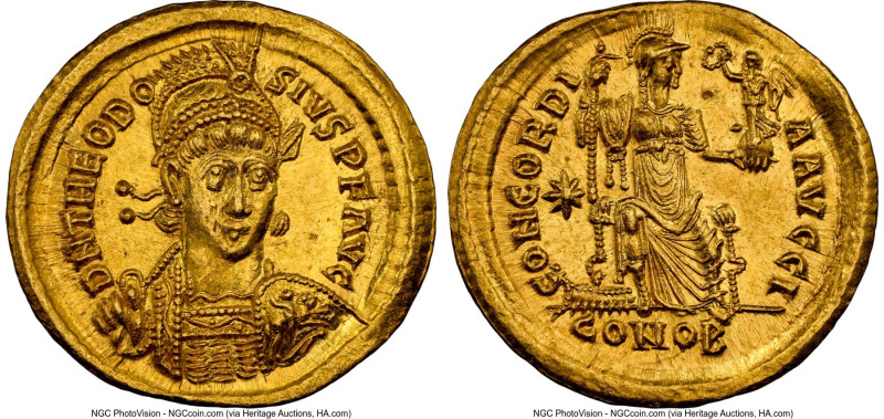 Theodosius II, Eastern Roman Empire (AD 402-450). AV solidus (21mm, 4.47 gm, 6h)...