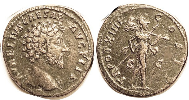 MARCUS AURELIUS, As Caesar, Sest, TR POT XIIII COS II, Mars adv r; VF/F-VF, mini...