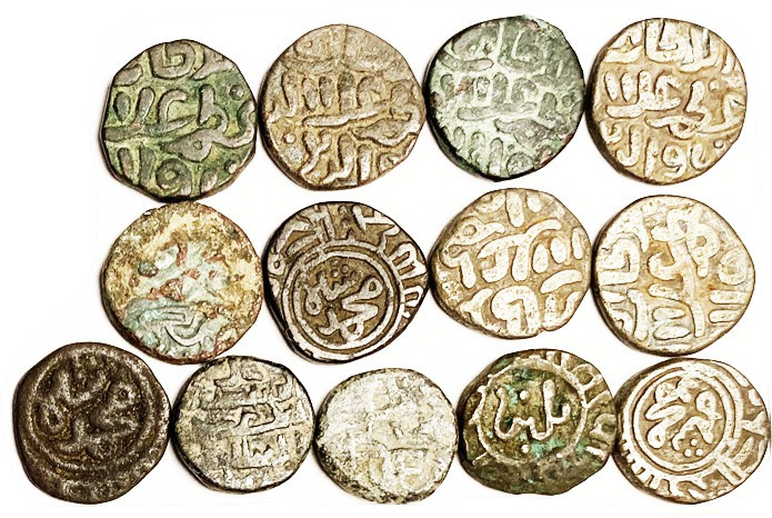 INDIA, Jitals, 13 asstd, mostly Sultans of Delhi, c.1300, not identified, averag...