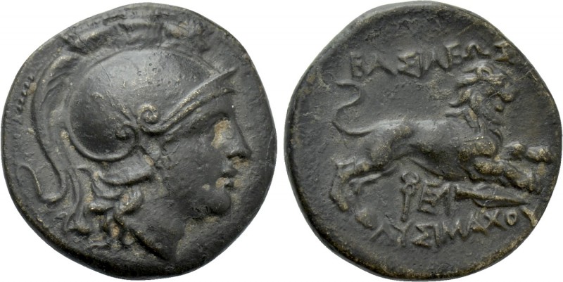 KINGS OF THRACE (Macedonian). Lysimachos (305-281 BC). Ae Unit. Lysimacheia. 
...