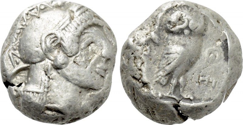 ATTICA. Athens. Tetradrachm (Circa 500/490-485/0 BC). 

Obv: Archaic helmeted ...