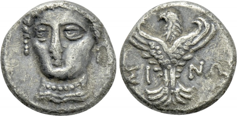 PAPHLAGONIA. Sinope. Trihemiobol (Circa 330-250 BC). 

Obv: Head of Sinope fac...