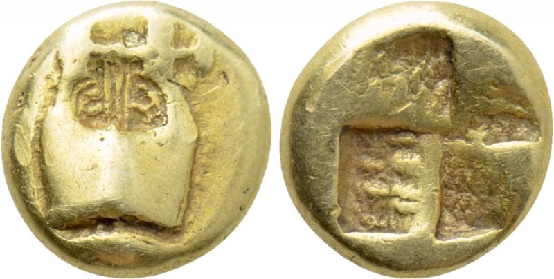 MYSIA. Kyzikos. EL 1/24 Stater (5th-4th centuries BC).

Obv: Kithara; below, t...