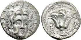 CARIA. Rhodes. Didrachm (Circa 250-229 BC). Mnasimachos, magistrate.
