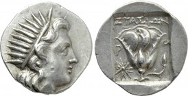 CARIA. Rhodes. Drachm (Circa 188-170 BC). Stasion, magistrate.