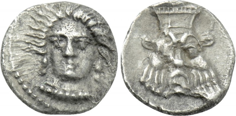 CILICIA. Uncertain. Obol (4th century BC). 

Obv: Head of female (Arethusa?) f...