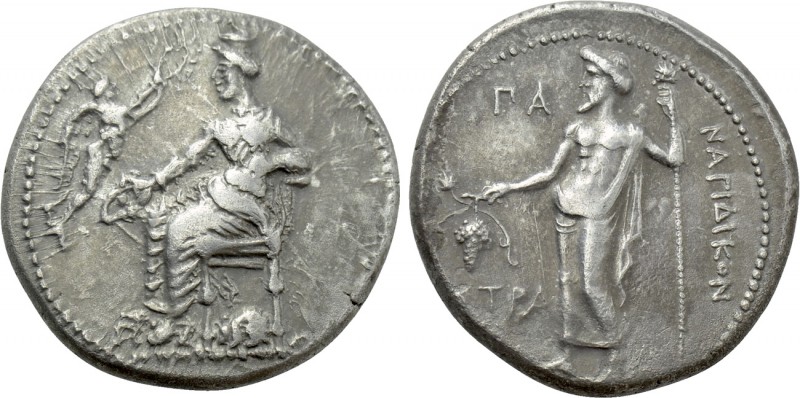 CILICIA. Nagidos. Stater (Circa 385/4-375 BC). 

Obv: Aphrodite seated left on...