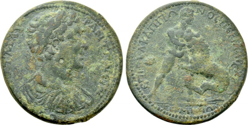 MYSIA. Germe. Caracalla (198-217). Ae Medallion. Kapitonos, strategos(?).

Obv...