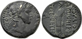 PHRYGIA. Laodicea ad Lycum. Pseudo-autonomous. Time of Nero (54-68). Ae. Ioulios Andronikos, euergetes, with Ioulia Zenonis.