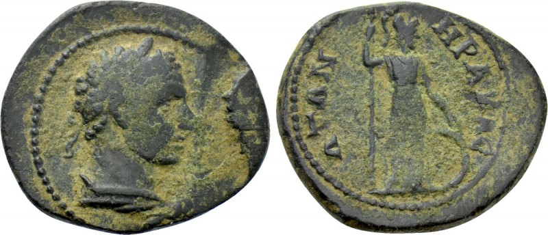 CARIA. Heraclea Salbace. Pseudo-autonomous (2nd century). Ae. 

Obv: Laureate ...