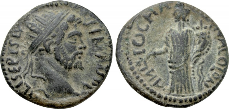 PISIDIA. Antioch. Septimius Severus (193-211). Ae. 

Obv: Radiate head right....