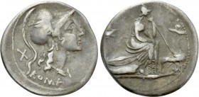 ANONYMOUS. Denarius (115-114 BC). Rome.