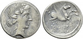Q. TITUS. Denarius (After 90 BC). Contemporary imitation of Rome.