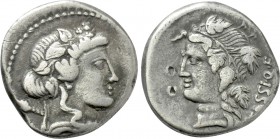 L. CASSIUS Q.F. LONGINUS. Denarius (75 BC). Rome.