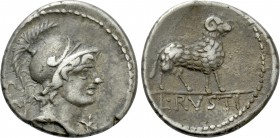 L. RUSTIUS. Denarius (74 BC). Rome.