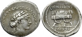 C. CONSIDIUS PAETUS. Denarius (46 BC). Rome.