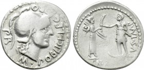 CNAEUS POMPEY II. Denarius (46-45 BC). Corduba; Marcus Poblicius, legatus pro praetore.