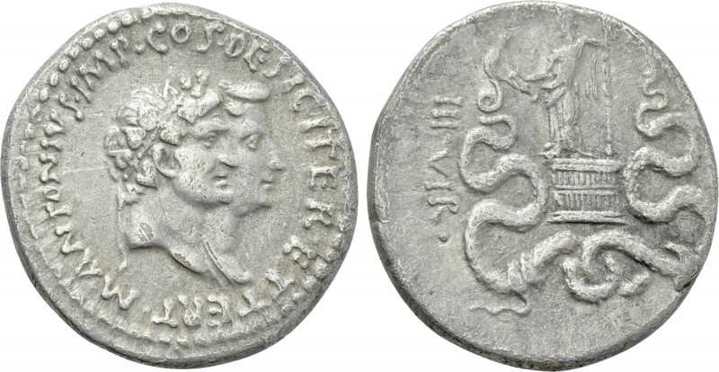 MARK ANTONY with OCTAVIA (39 BC). Cistophorus. Ephesus. 

Obv: M ANTONIVS IMP ...