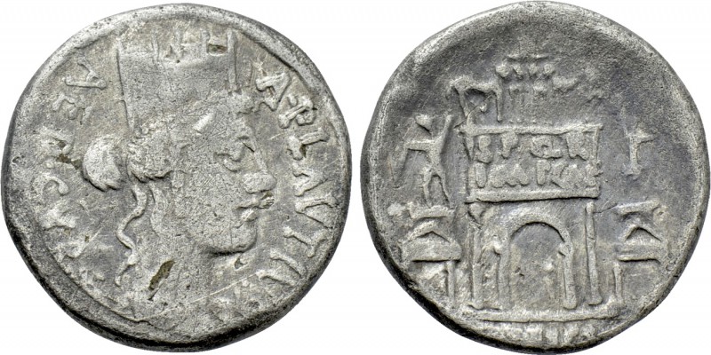 AUGUSTUS (27 BC-14 AD). Fourrée Denarius. Contemporary Rome mint imitation mulin...