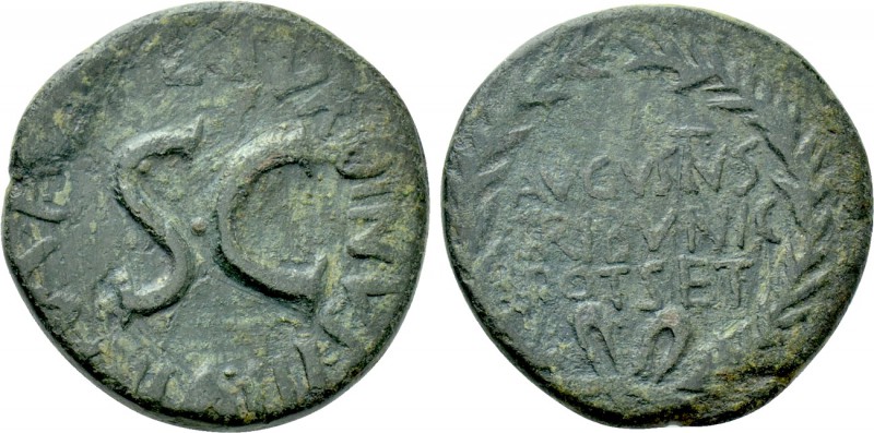 AUGUSTUS (27 BC-14 AD). As. Rome. L. Naevius Surdinus, moneyer. 

Obv: AVGVSTV...