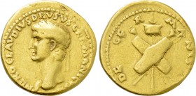 NERO CLAUDIUS DRUSUS (Died 9 BC). GOLD Aureus. Lugdunum. Struck under Claudius.