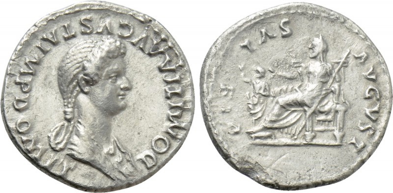 DOMITIA (Augusta, 82-96). Denarius. Rome. 

Obv: DOMITIA AVGVSTA IMP DOMIT. 
...