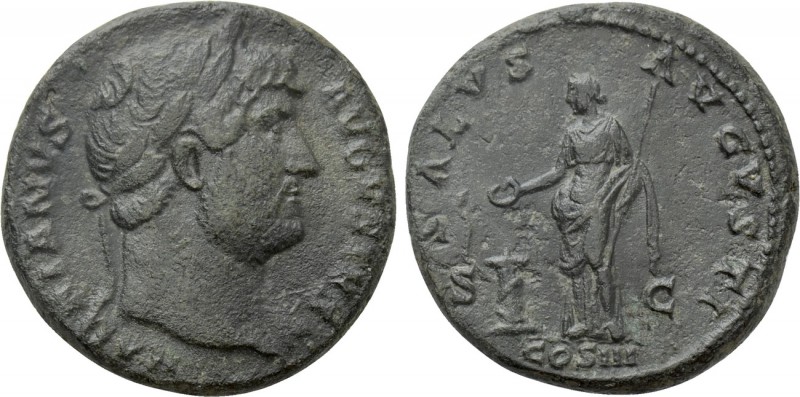 HADRIAN (117-138). As. Rome. 

Obv: HADRIANVS AVGVSTVS. 
Laureate head right....
